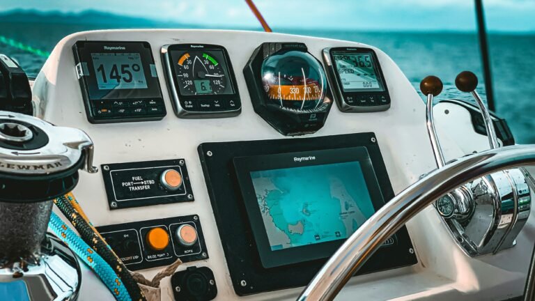black and gray digital device sailing navigation gps